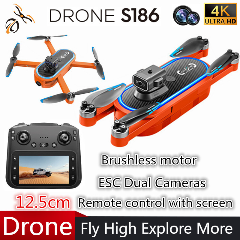 Drone Gimbal Brushless - 2025 S186 Drone Profesyonel 4 K
