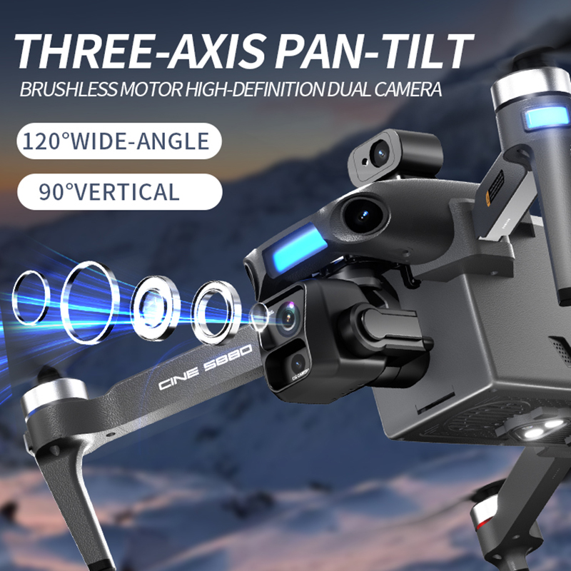 2026 Yeni 8K Çift Kameralı Dro - Drone Gimbal 3 Axis incelemesi ve fiyatı